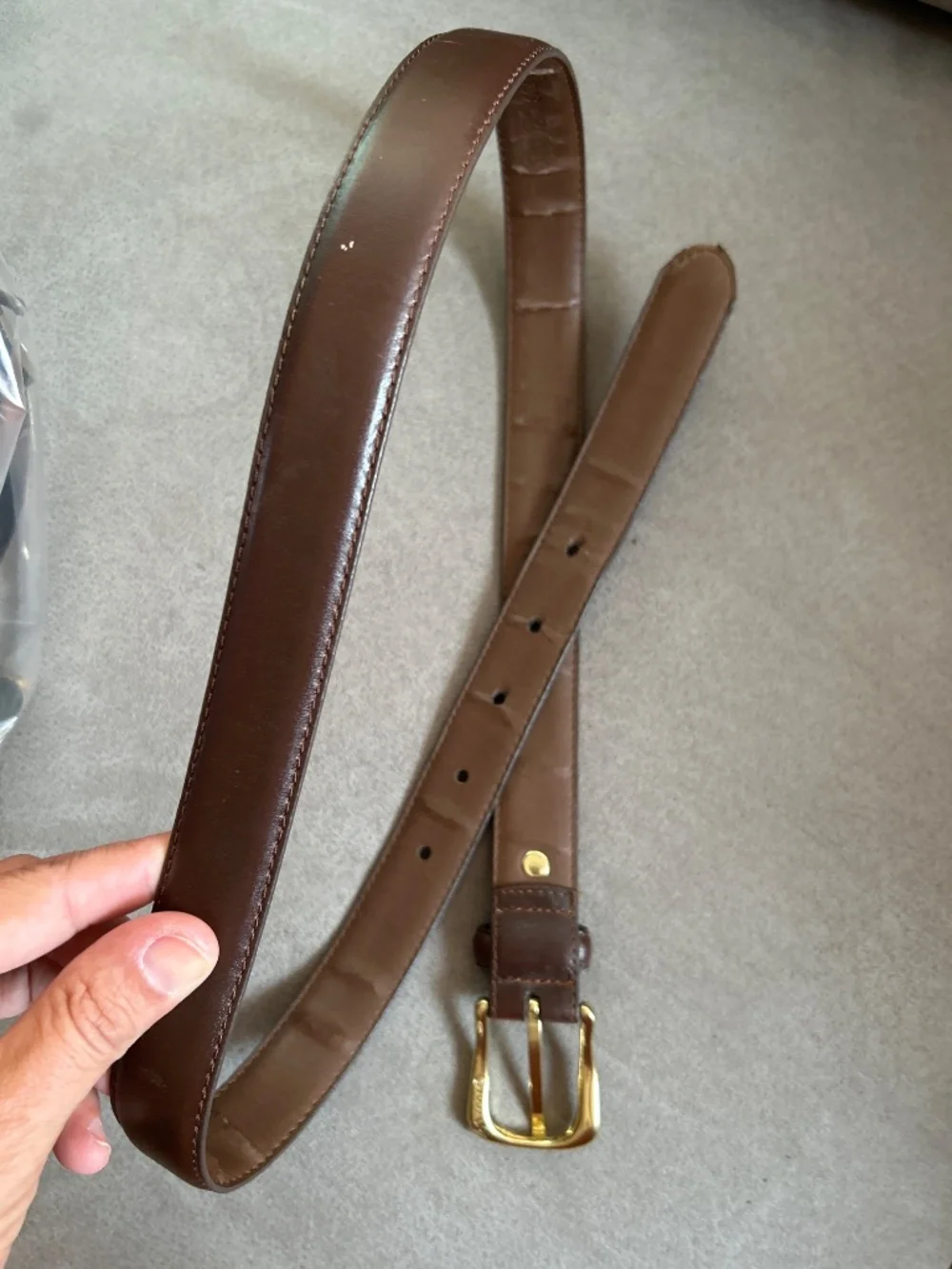 Vtg Liz Claiborne brown leather belt